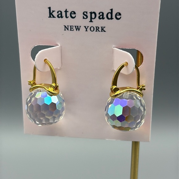 KATE SPADE • Sparkling Faceted Disco Ball Drop Earrings - Picture 1 of 4